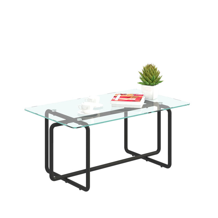 Modern Tempered Glass Tea Table Coffee Table, Table For Living Room