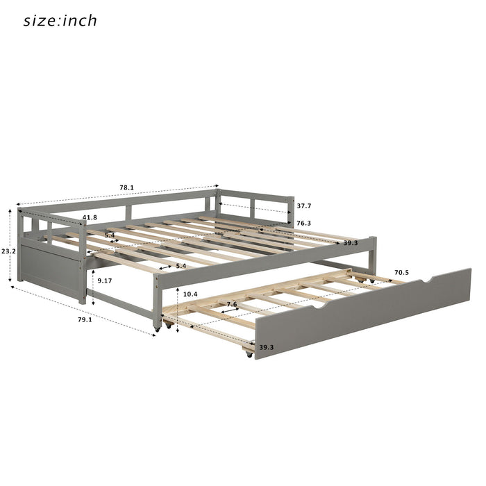 Extending Daybed With Trundle, Wooden Daybed With Trundle