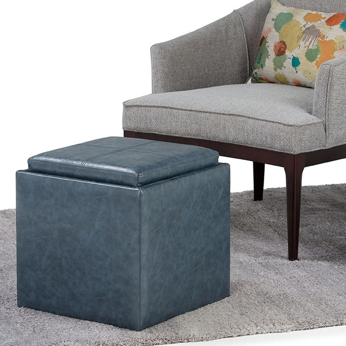 Rockwood - Cube Storage Ottoman with Tray