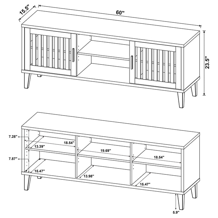 Sedona - 2 Door Engineered Wood 60" Tv Stand - Dark Pine