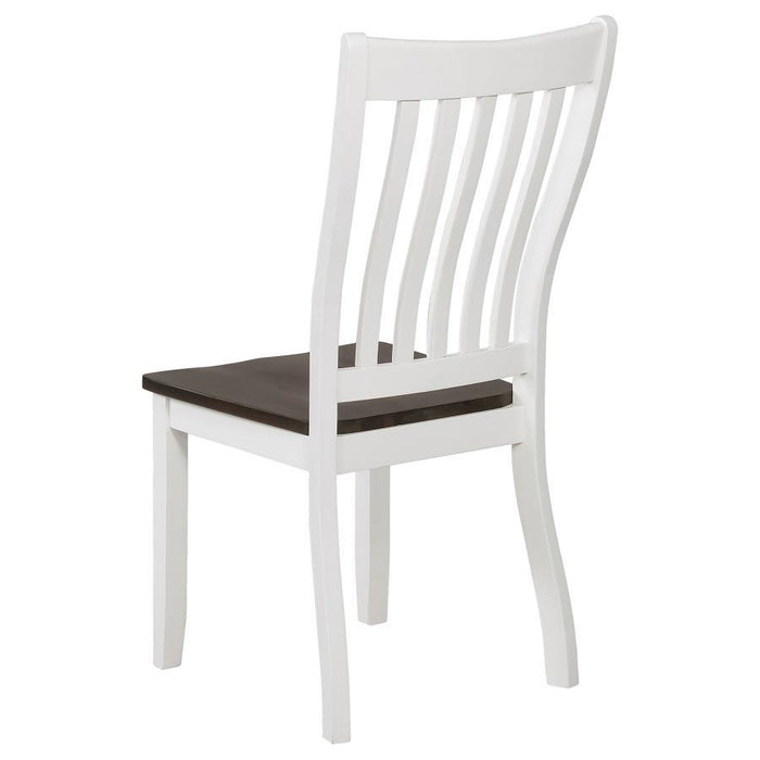 Kingman - Slat Back Dining Chairs (Set of 2) - Espresso And White