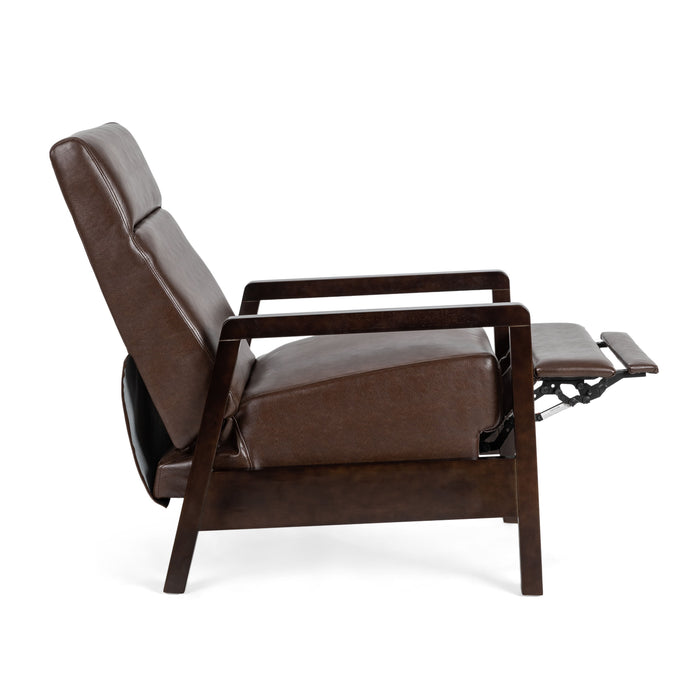 Faux Leather Upholstered Pushback Recliner