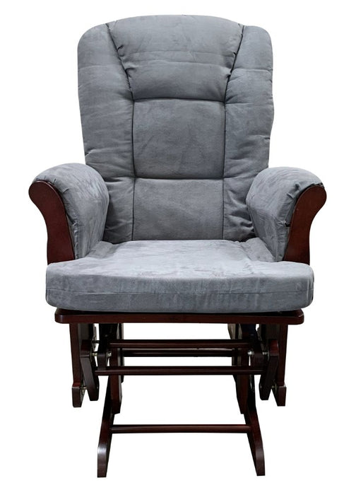 Adeliza - Microfiber Glider Chair With Ottoman - Gray