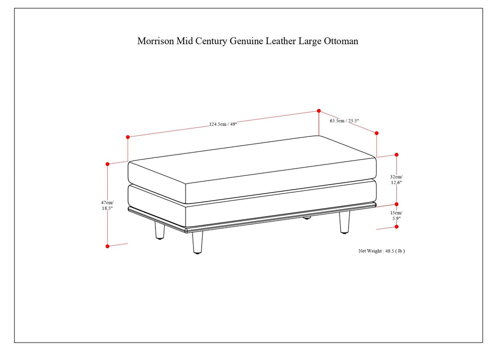 Morrison - Large Rectangular Ottoman