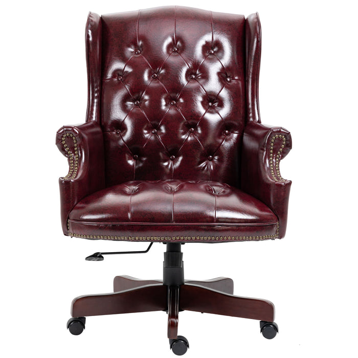 Executive Office Chair, High Back Reclining Comfortable Desk Chair With Smooth Glide Caster Wheels