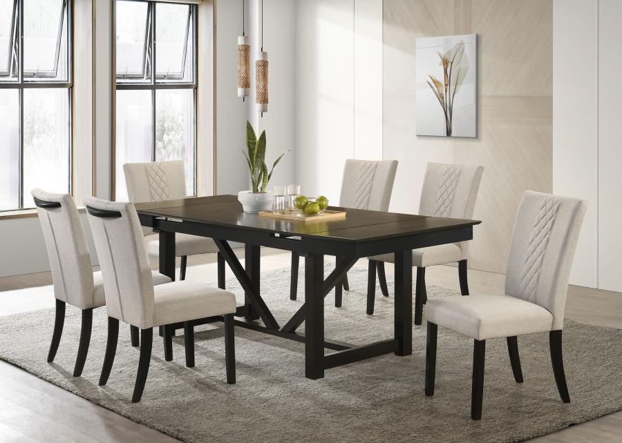 Malia - Refractory Extension Leaf Dining Table Set