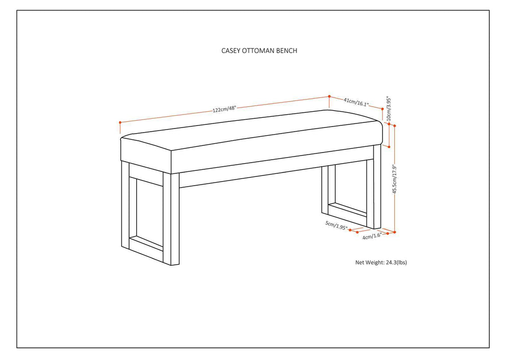 Casey - Ottoman Bench