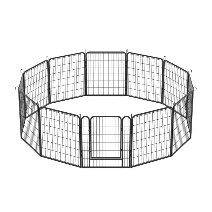 Heavy Duty Metal Playpen With Door, Dog Fence Pet Exercise Pen For Outdoor, Indoor