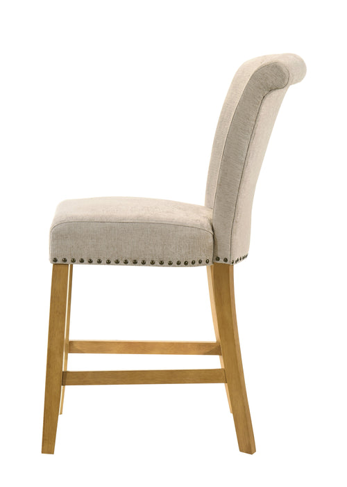 Auggie - 20.5" Fabric Counter Height Chair With Nailhead Trim