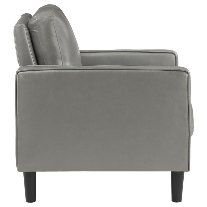 Ruth - Upholstered Track Arm Faux Leather Accent Chair