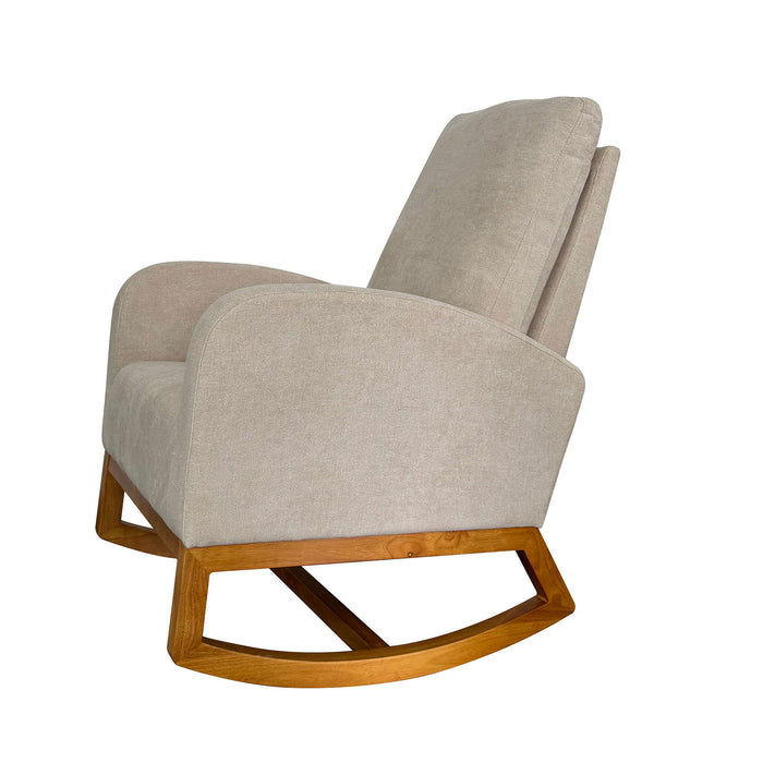 Linen Rocking Chair Accent Chair - Beige