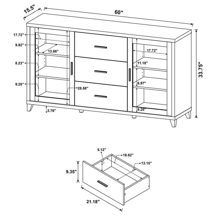 Lewes - 4 Piece TV Entertainment Center - Cappuccino