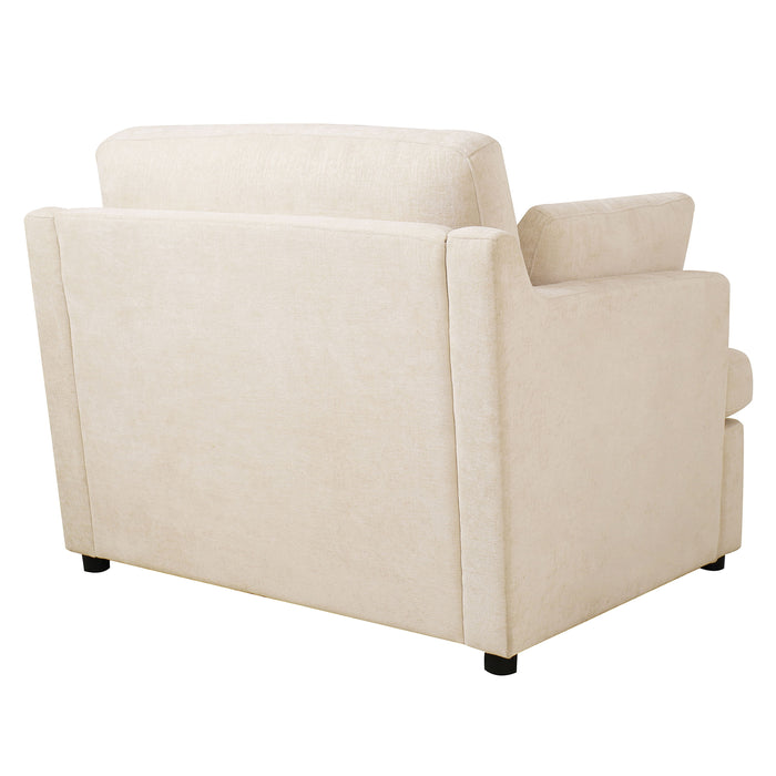 Oversized Accent Chair Comfortable Armrest Cushions, Versatile Neutral Style, Elegant Design, Durable Frame