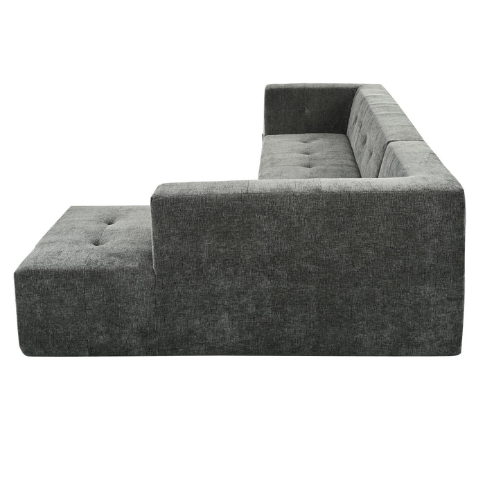 Modular Combination Living Room Sofa Set, Modern Minimalist Sofa, Living Room Upholstered Sofa Bed, Bedroom, 2 Pieces Computer Free Combination, L - Shaped