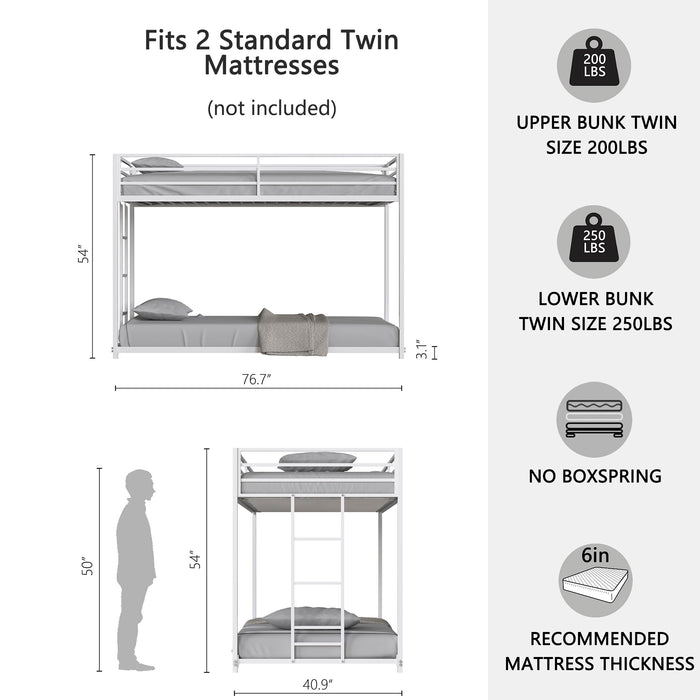 Adam - Metal Bunk Bed