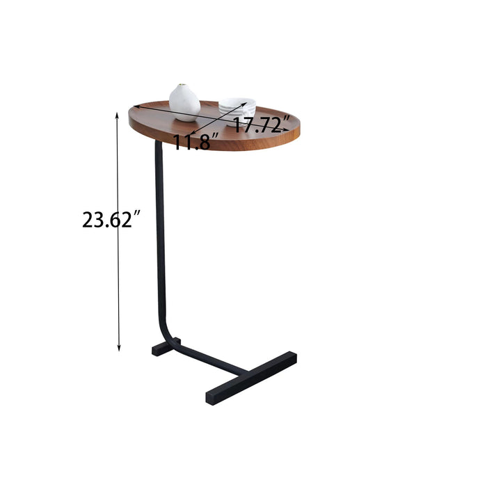 C-Shaped Side Table, Small Sofa Table For Cough, Bedroom