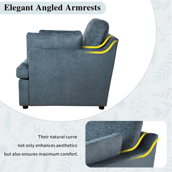 Oversized Accent Chair Comfortable Armrest Cushions, Versatile Neutral Style, Elegant Design, Durable Frame