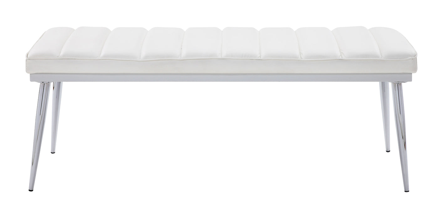 Weizor - Synthetic Leather Bench - White