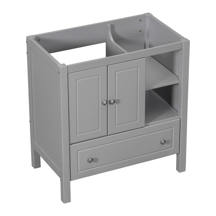 Bathroom Vanity Base Only, Solid Wood Frame, Bathroom Storage Cabinet With Doors And Drawers