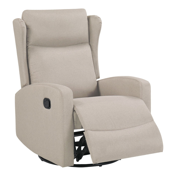 Rocking Swivel Recliner Chair For Living Room, 360 Degree Swivel, Adjustable Modern Reclining Chair, Classic And Traditional Recliner Sofa With Lumbar Support - Ligth Gray