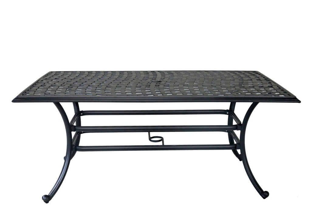 Rectangular Aluminum Dining Set With Cushions