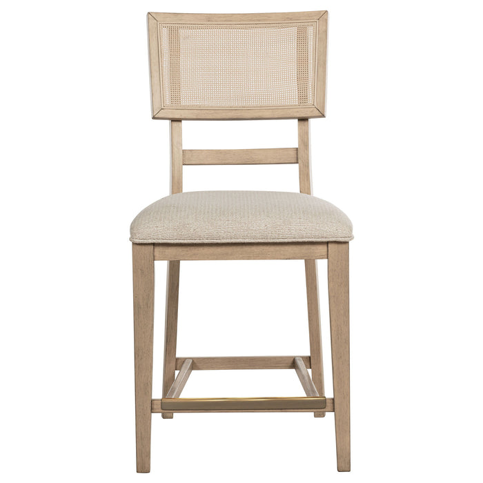 Kailani - Radio Weave Cane Counter Dining Side Chair (Set of 2) - Beige Oak