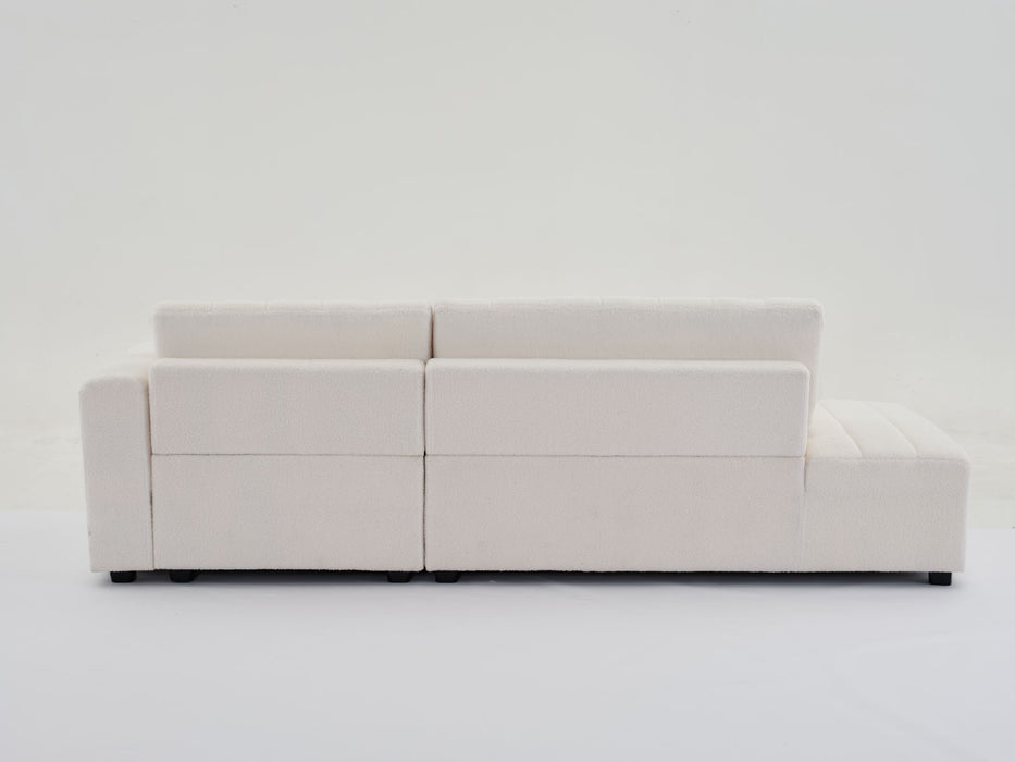 Jessica - Lamb Wool Sectional Sofa With Chaise