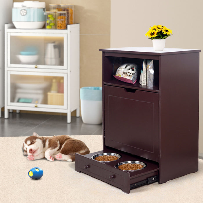 Pet feeder station with storage best sale