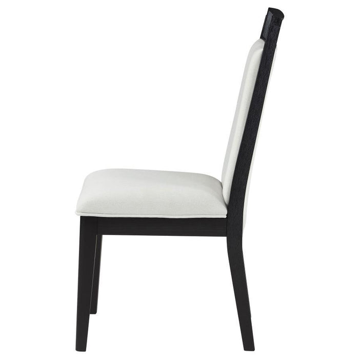 Brookmead - Upholstered Dining Side Chair (Set of 2) - Ivory And Black