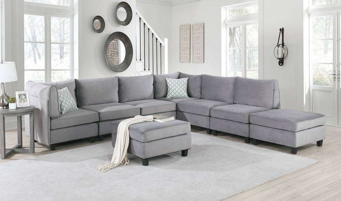 Simona - Velvet Modular Sectional Sofa