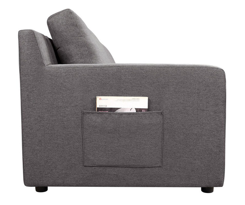 Waylon - 7-Seater U-Shape Sectional Sofa Chaise With Pocket - Gray