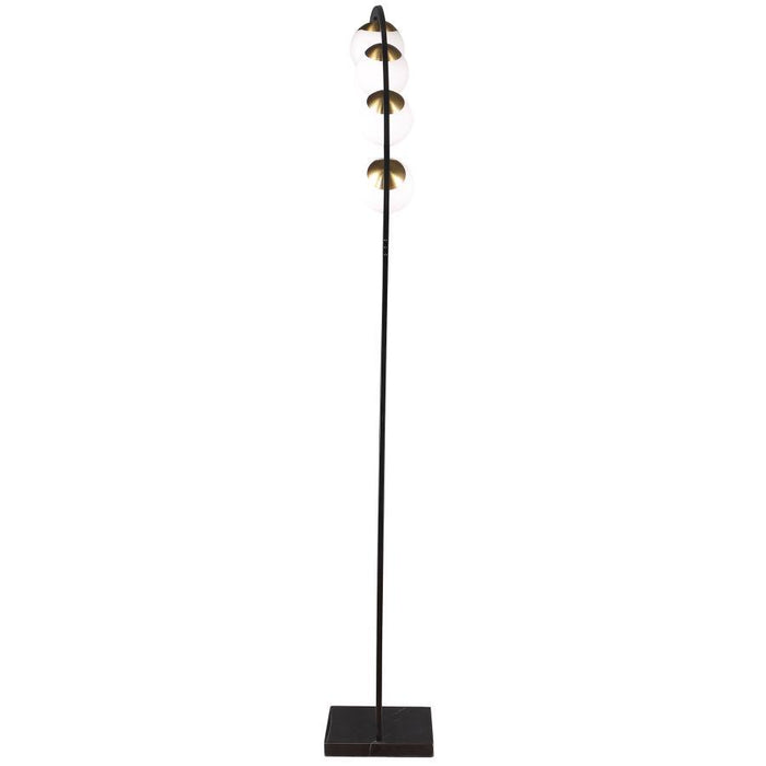 Cody - Spherical 5-Light Arc Metal Floor Lamp - Black