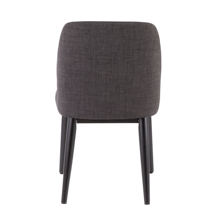 Tintori - Contemporary Dining Chair (Set of 2) - Charcoal