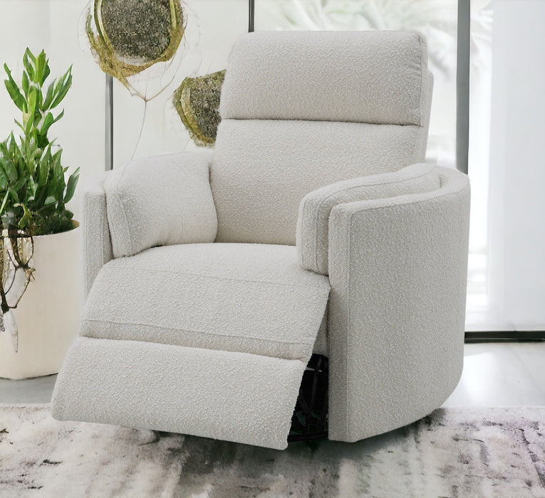 Sagen - Chenille Glider Recliner With Swivel