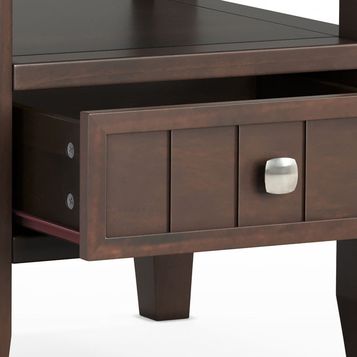 Acadian - End Table with Drawer - Brunette Brown