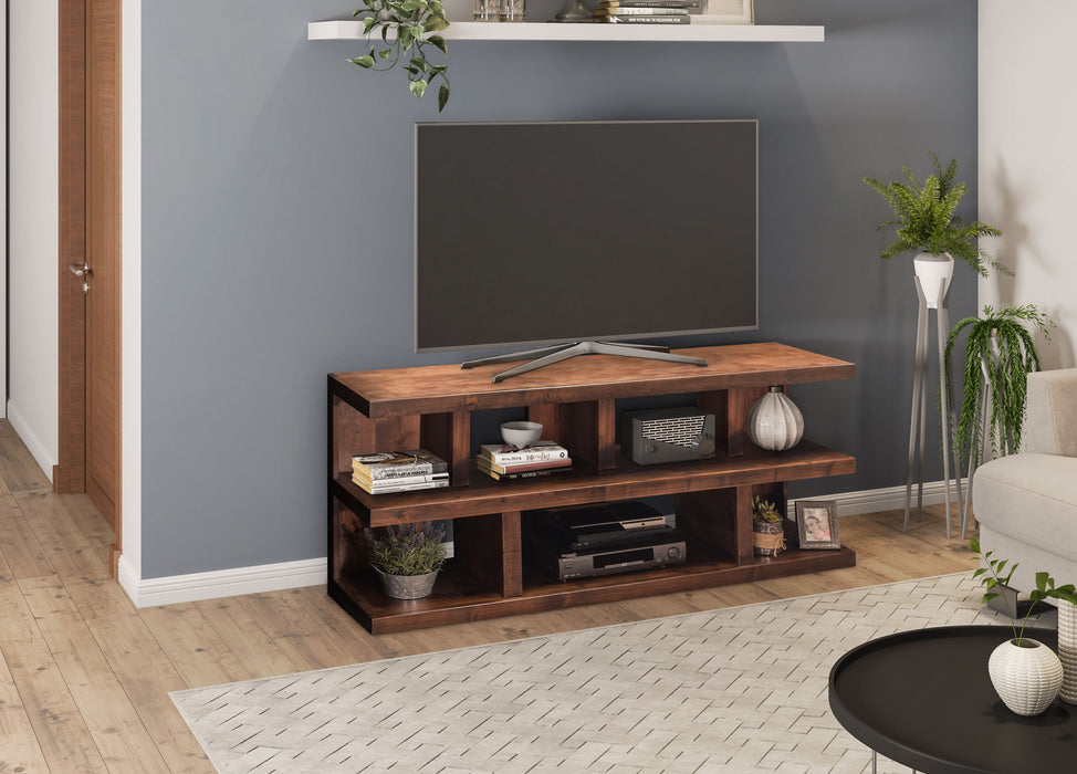 Sausalito - 64" Open Console TV Stand - Whiskey