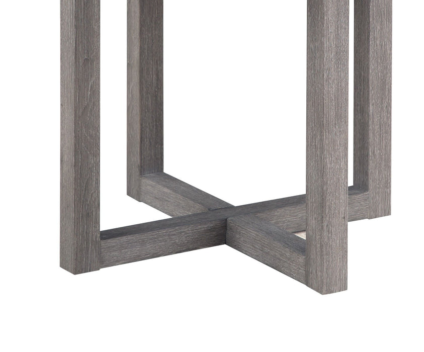 Moseberg - 24" End Table - Distressed Gray