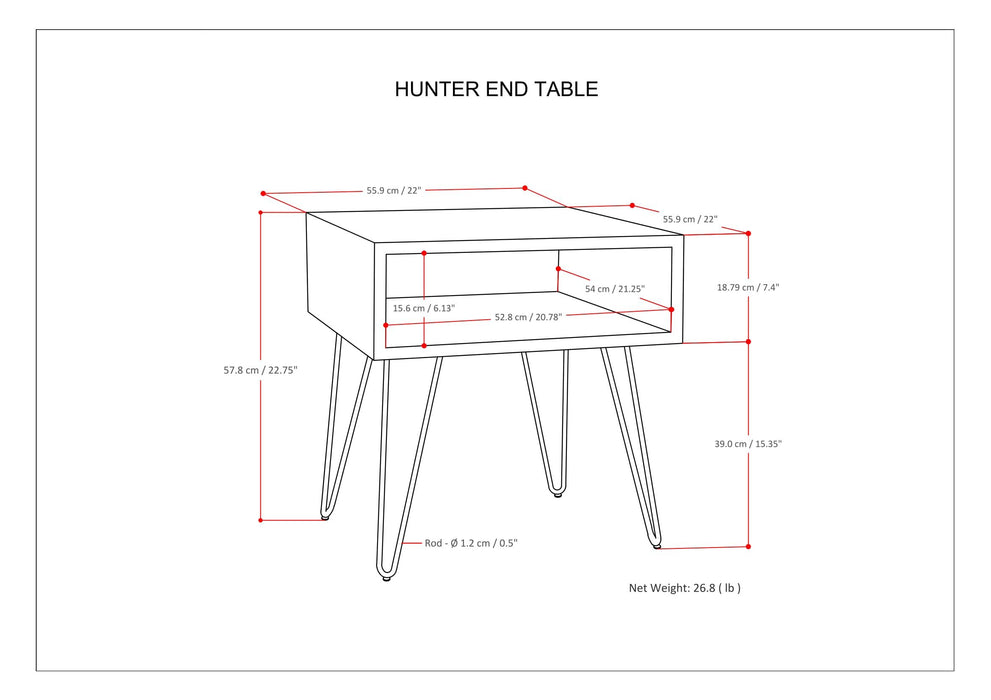 Hunter - End Table - Natural