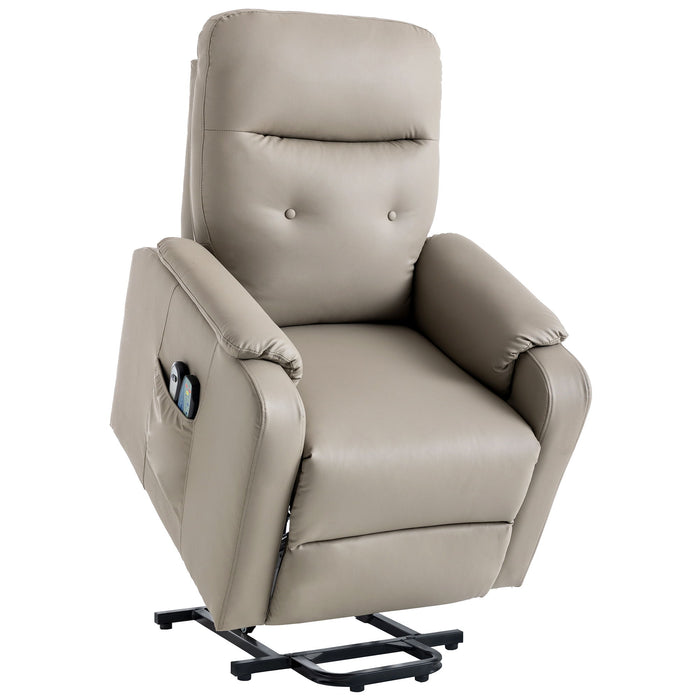 Massage Recliner Chair Electric Power Lift Chairs With Side Pocket, Adjustable Massage And Heating Function For Adults And Seniors