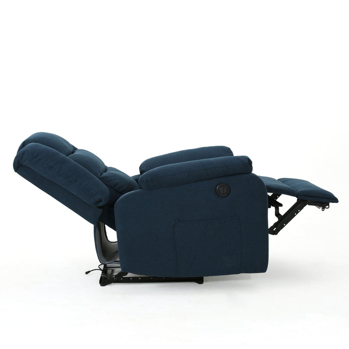 Wide - Power Standard Recliner - Navy Blue