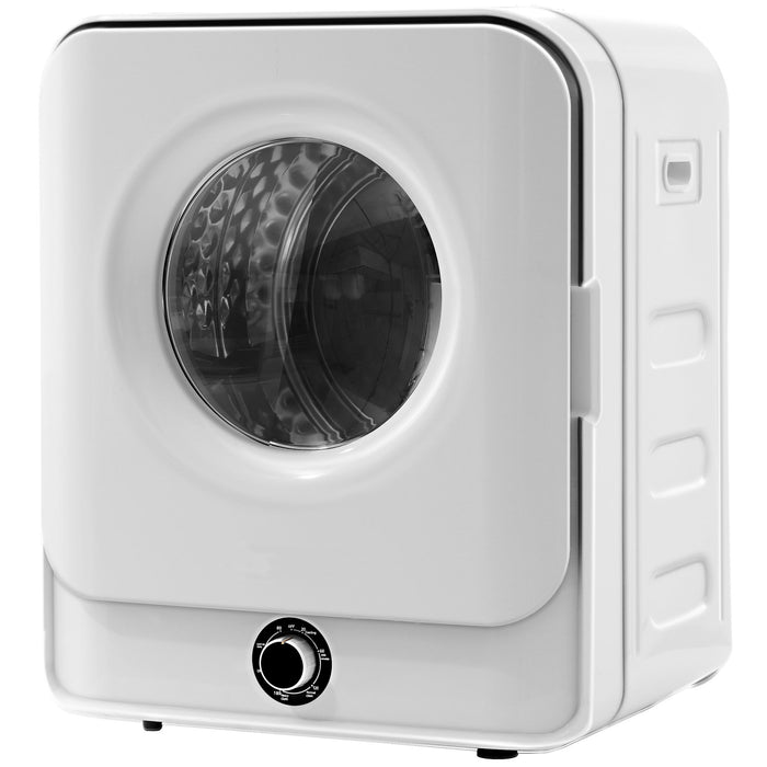 1.95 Cu.Ft Front Load Clothes Dryer, Portable Compact Dryer 830W, 5 Drying Modes, Stainless Steel Drum, With Overheat Protection, Dust Removal, Deodorization And Lint Removal Functions - White