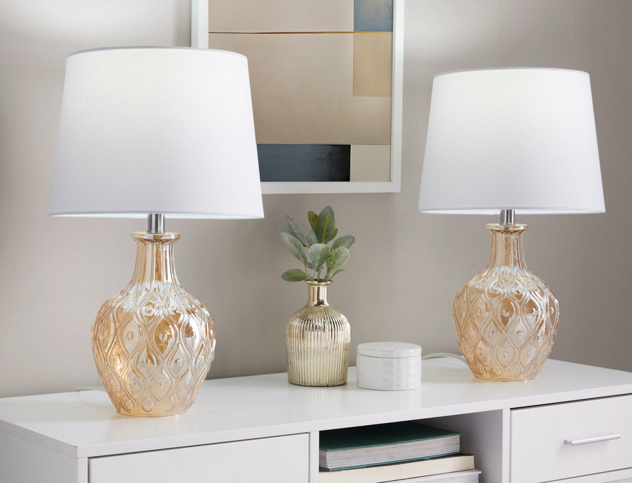 Gloria - Round Contemporary Lamp (Set of 2)