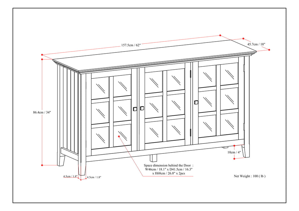 Acadian - Wide Storage Cabinet