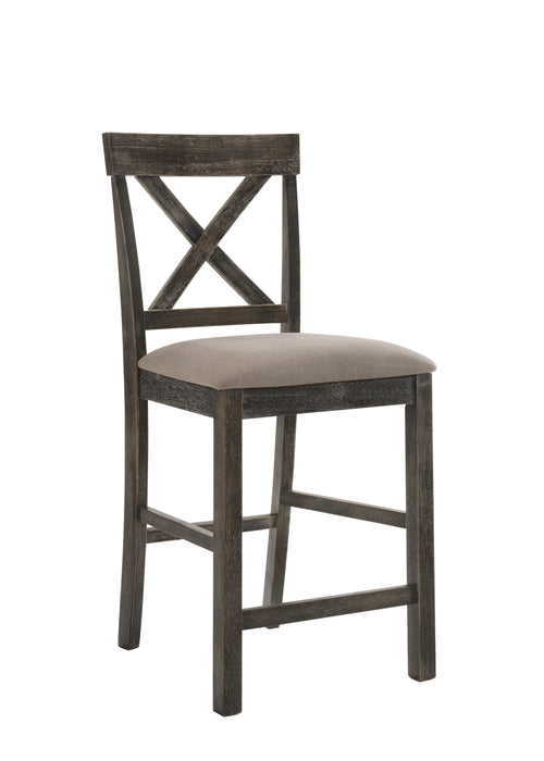 Martha II - Weathered Counter Height Chair (Set of 2) - Gray / Tan