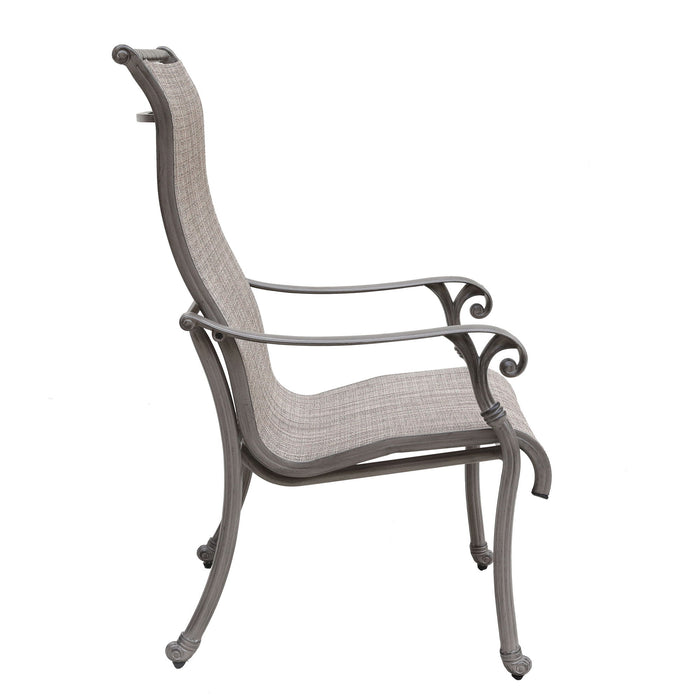 Outdoor All-Weather Sling Dining Chairs (Set of 2) - Gray