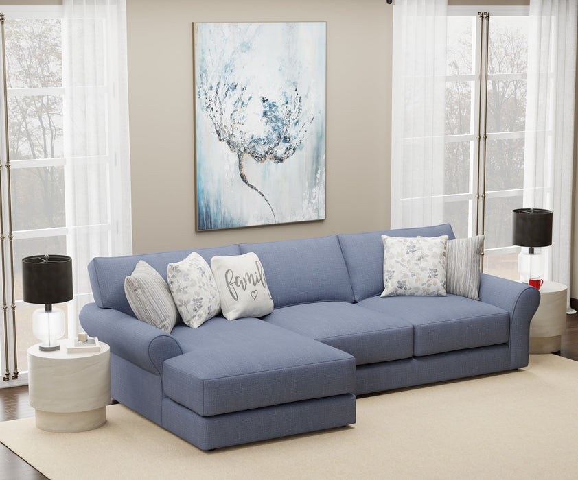 Cape May - Sofa Chaise With Comfort Coil Seating And 5 Accent Pillows