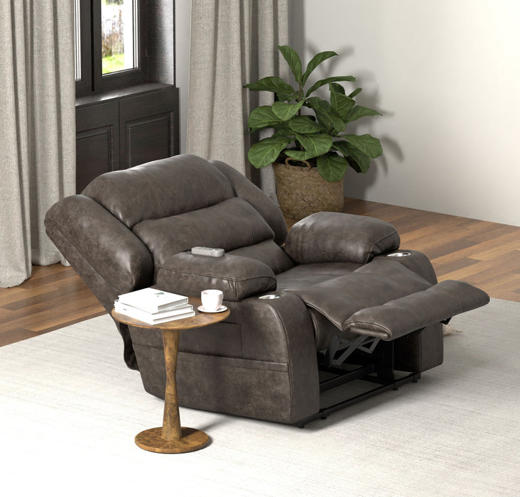 Tucker - Power Lift Recliner With Heat & Massage - Steel