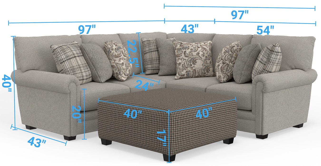 Livingston - Sectional With Comfort Coil Seating And Accent Pillows