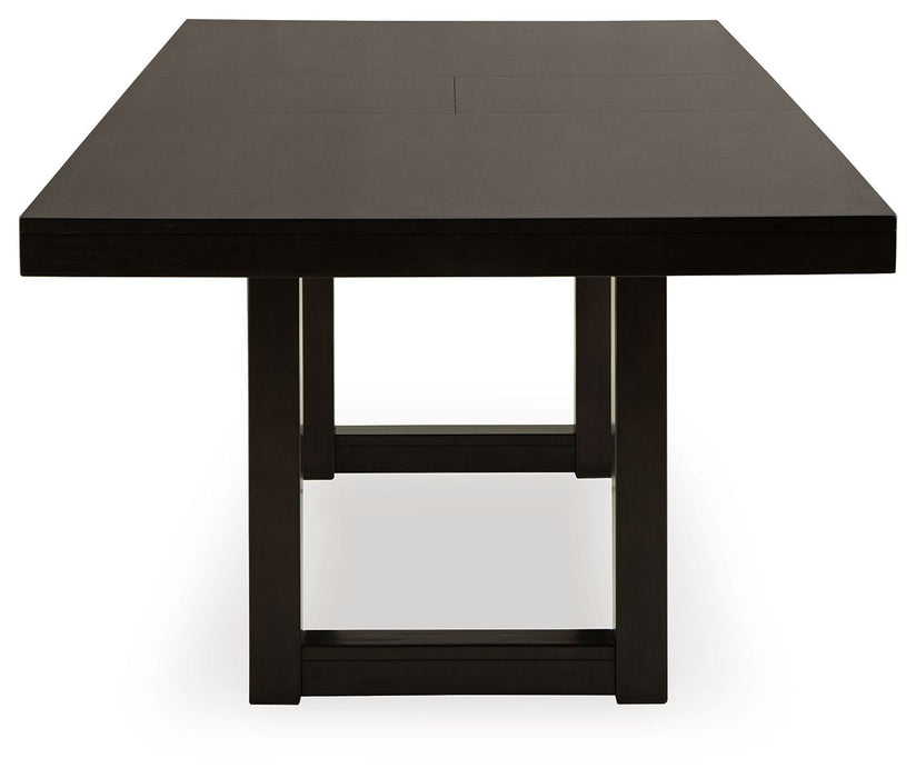 Neymorton - Dark Grayish Brown - Rectangular Dining Room Butterfly Extension Table