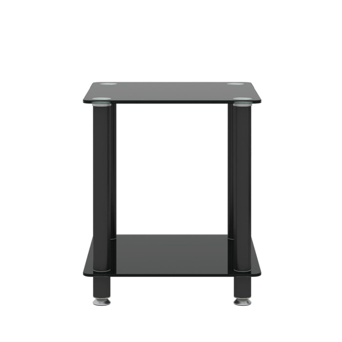 Side Table, 2 Tier Space End Table, Modern Night Stand, Sofa Table, Side Table With Storage Shelve